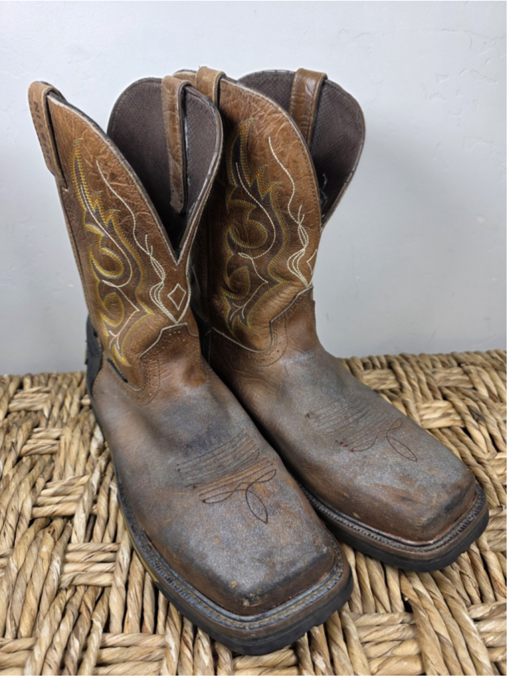 Justin Joist WK4625 Work Boots Mens 13D Waterproof Composite Toe Western Brown